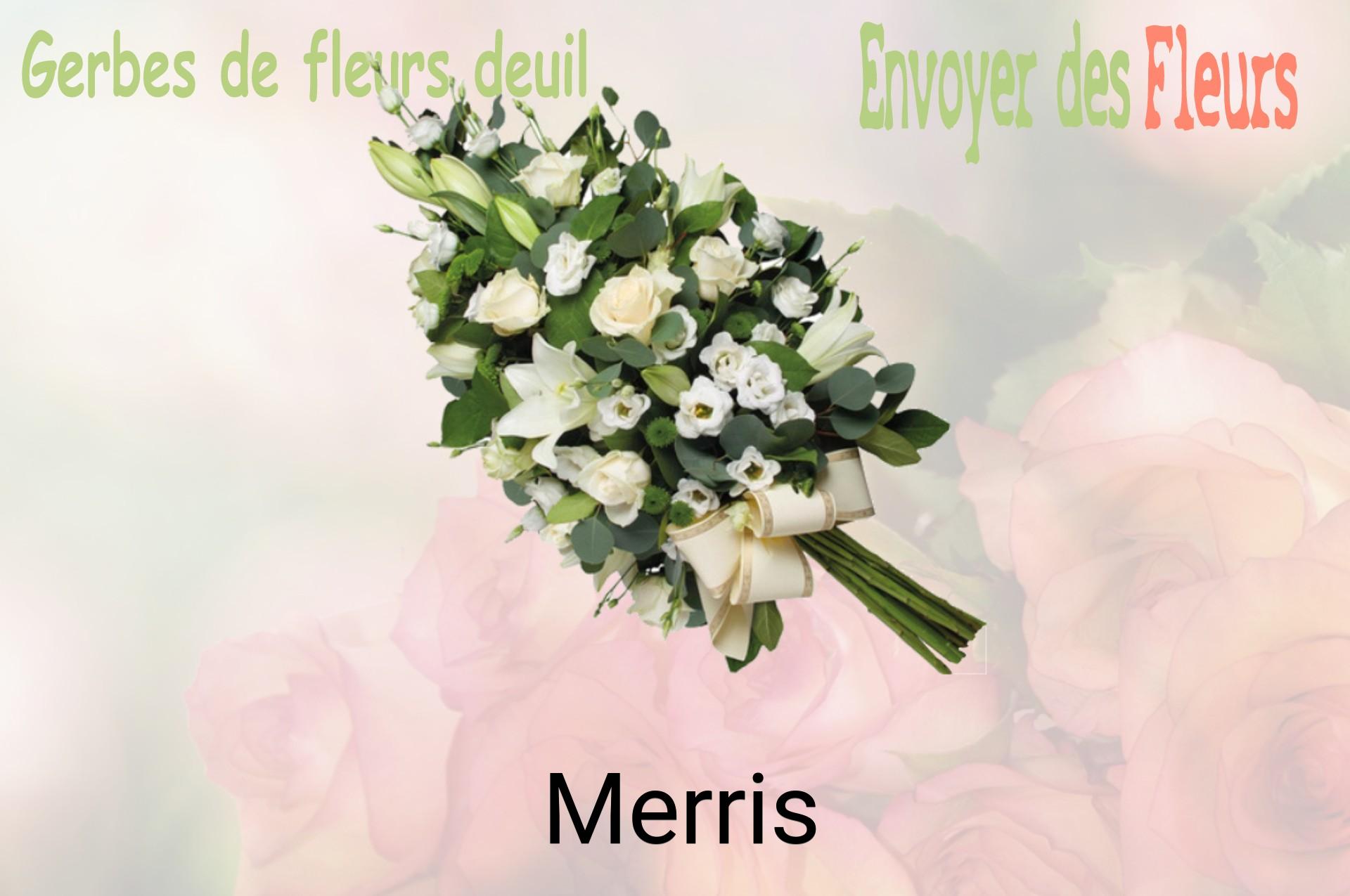 Gerbe de fleurs de deuil livrée à Merris
